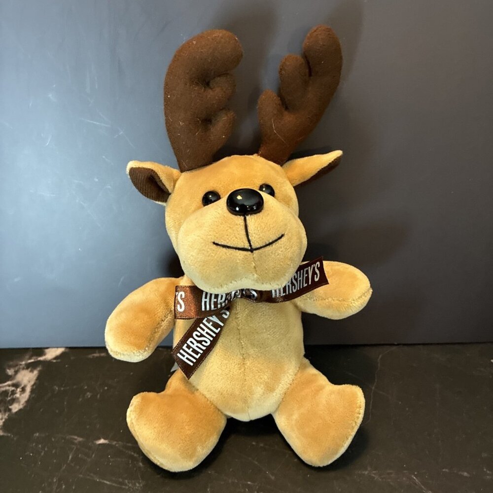 Hersheys Reindeer Plush Christmas Stuffed Animal Holiday Toy Brown